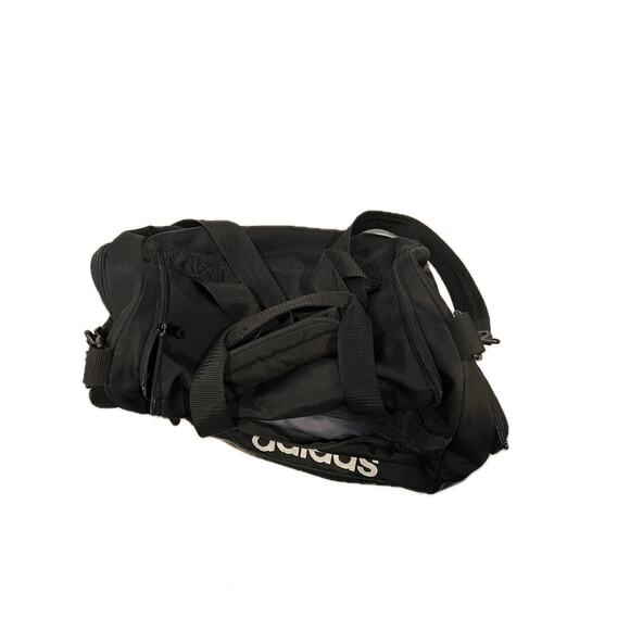 Adidas Faux Leather Medium 18"x12"x10" Black Duffel Gym Bag - Picture 2 of 6